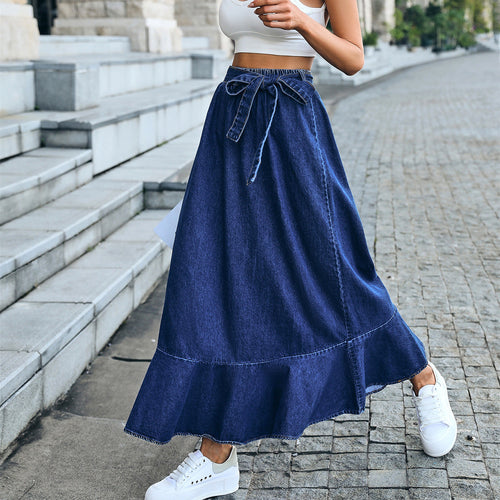 Cally™ | Jeansrok met strik