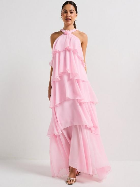 Kate™ | Ruffle jurk roze