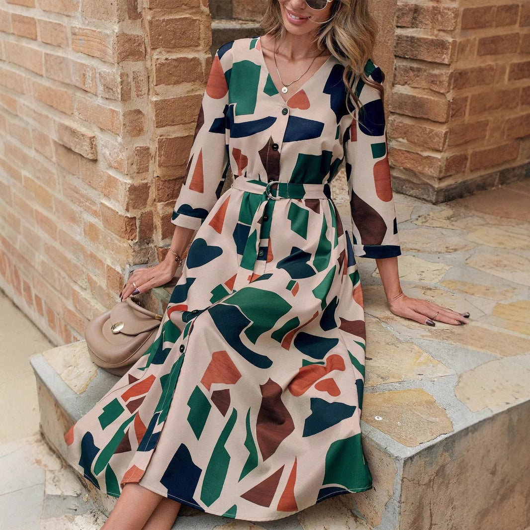 Mary™ | Midi-jurk met riem