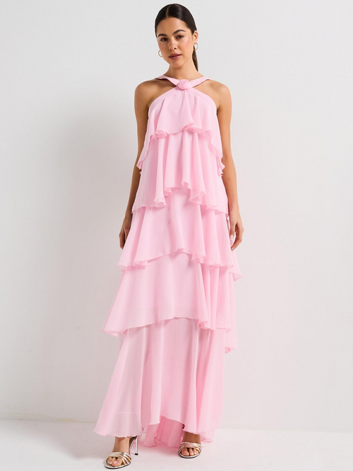 Kate™ | Ruffle jurk roze