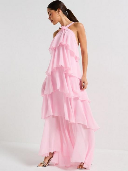 Kate™ | Ruffle jurk roze