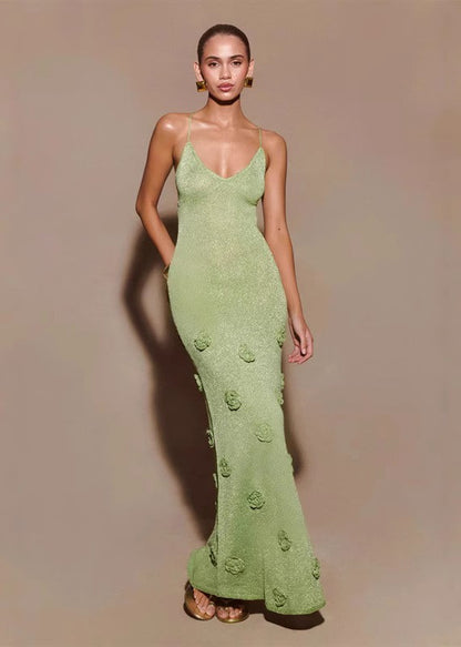 Fiona™ | Jurk met bloemendetail groen