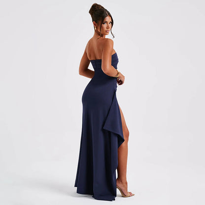 Sienna™ | Strapless avondjurk met split