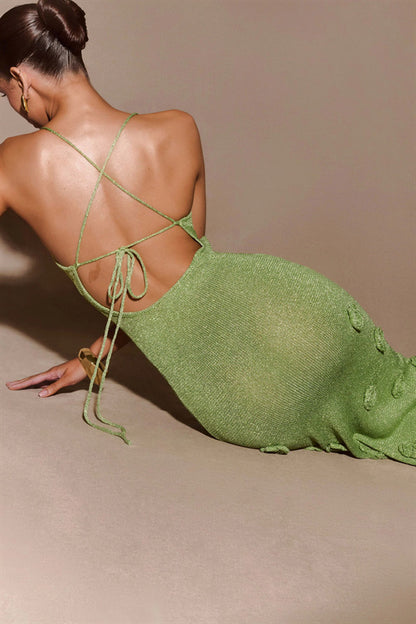 Fiona™ | Jurk met bloemendetail groen