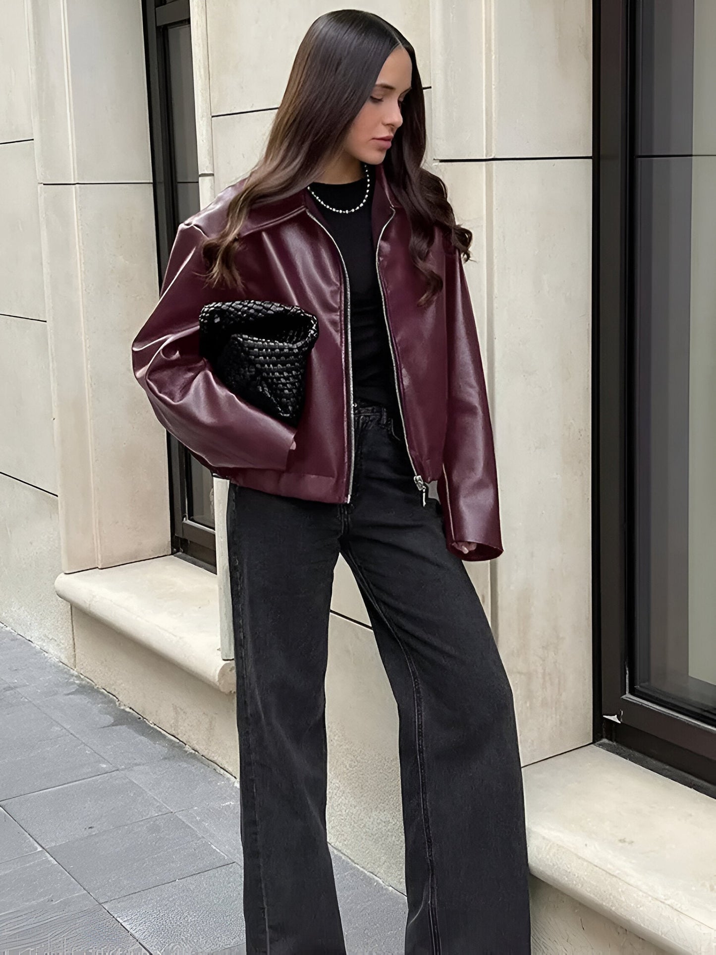 Victoria™ | Leren bomberjas