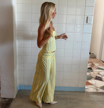 Sophia™ | Set gestreepte top met lange broek