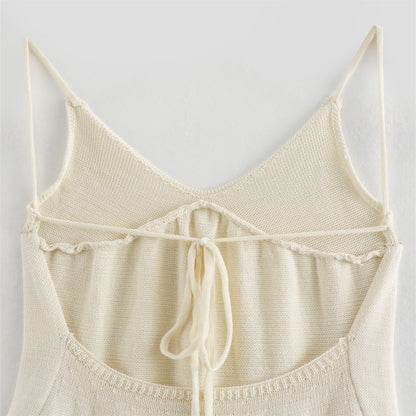Fiona™ | Jurk met bloemendetail beige