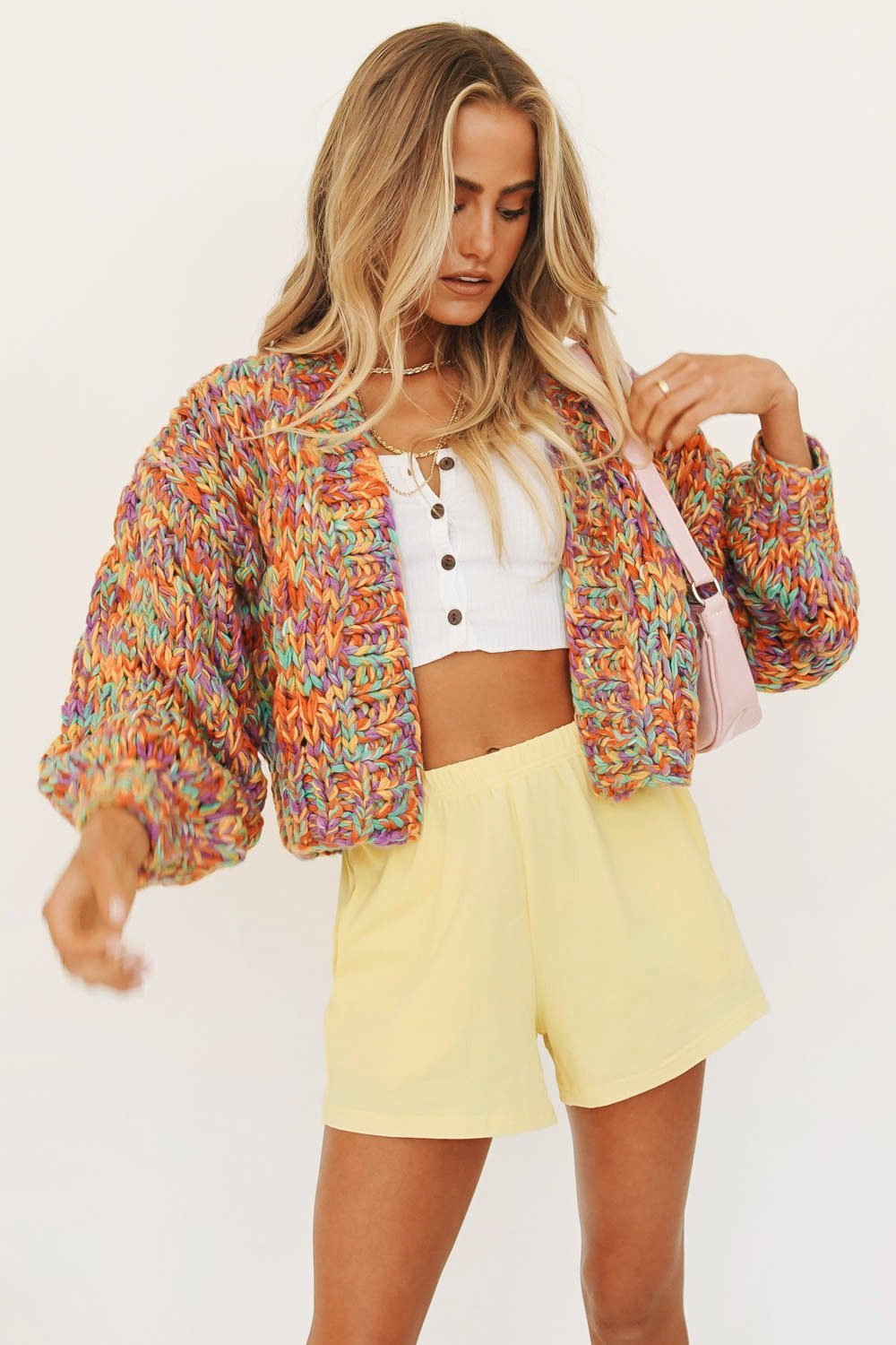 Quinn™ | Kleurrijke gevlochten cardigan