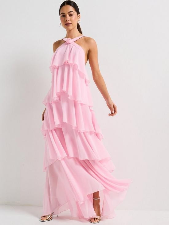 Kate™ | Ruffle jurk roze
