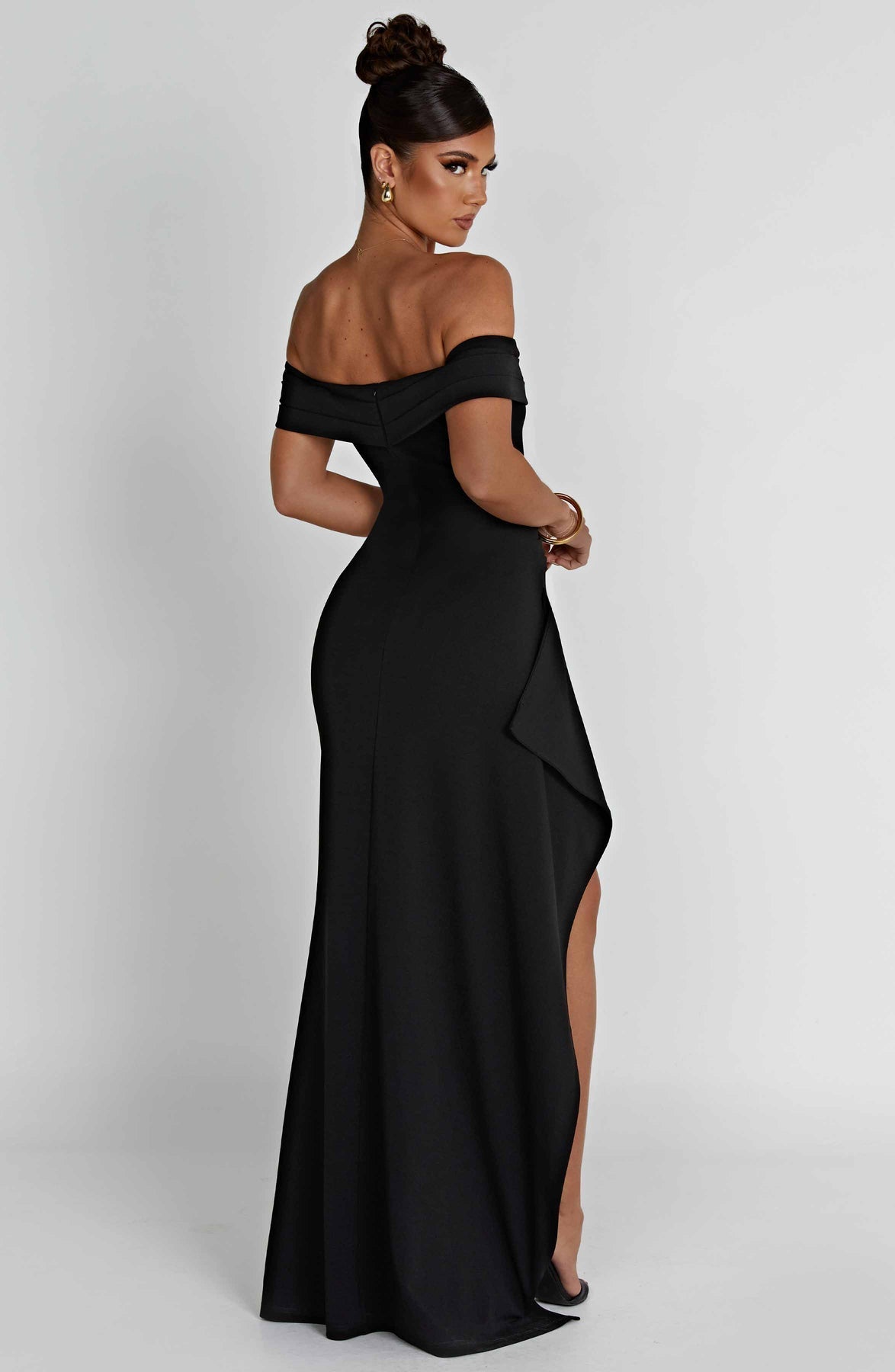 Victoria™ | Maxi off-shoulder jurk met split