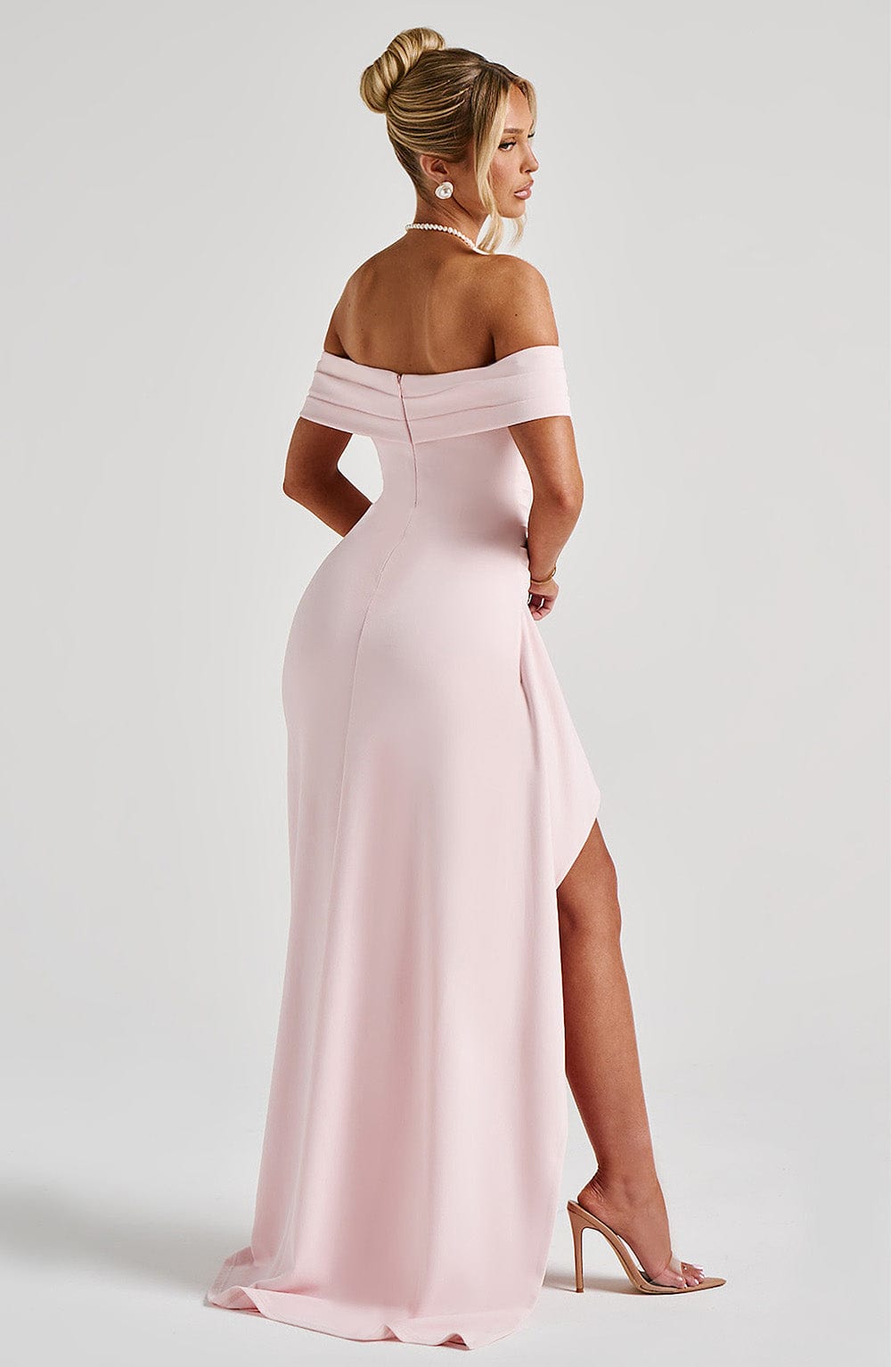 Victoria™ | Maxi off-shoulder jurk met split