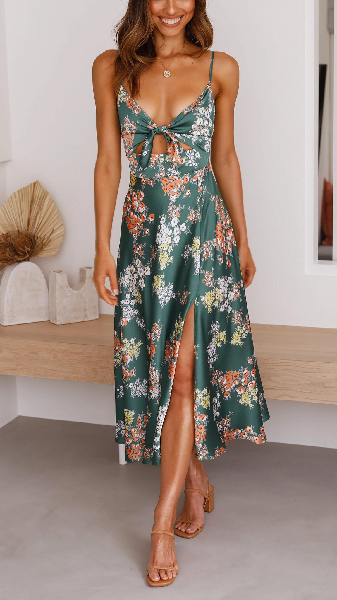 Macy™ | Lange jurk met bloemenprint