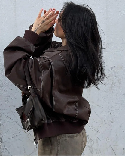 Maggy™ | Lederlook jacket